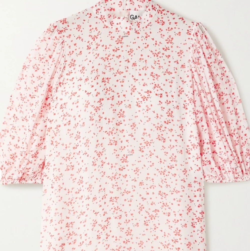 GANNI Floral Print Georgette Dress NWOT
